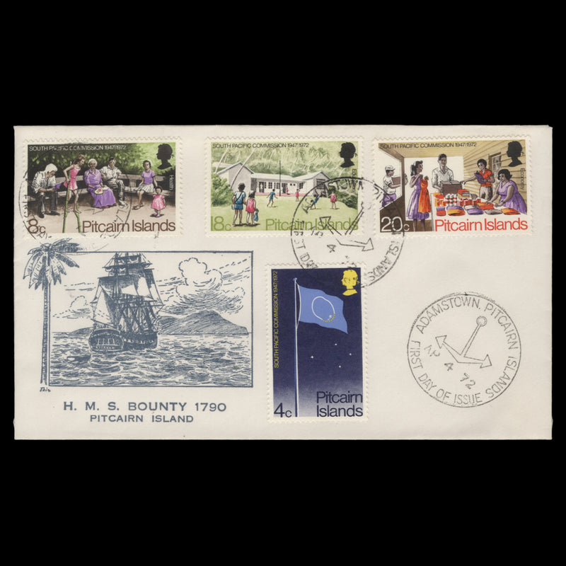Pitcairn Islands 1972 South Pacific Commission first day cover