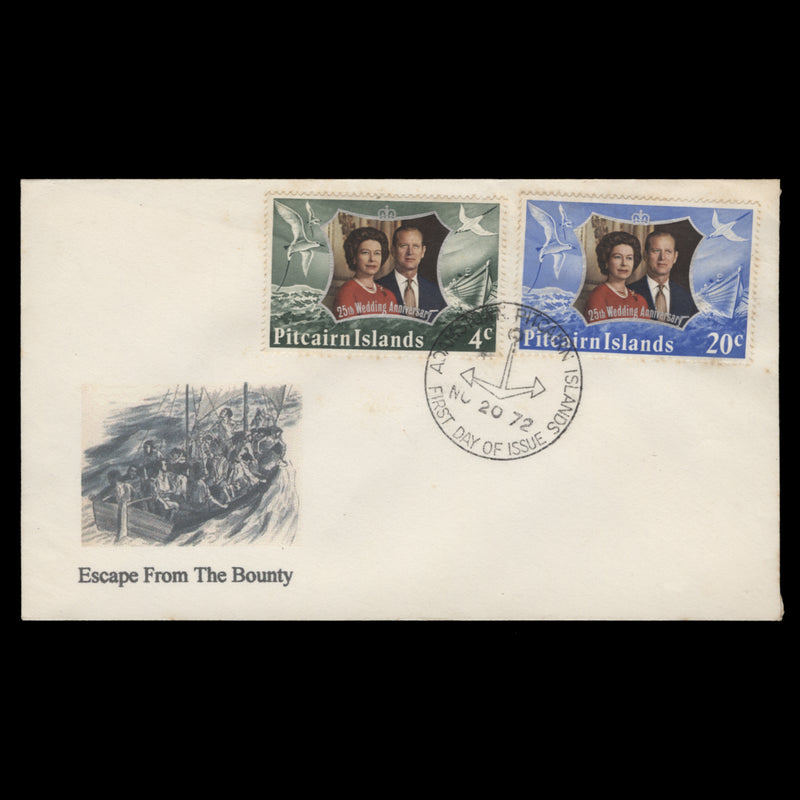 Pitcairn Islands 1972 Royal Silver Wedding first day cover