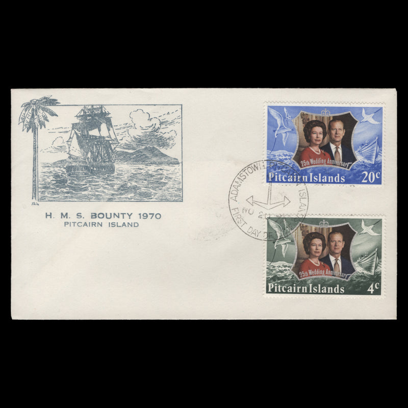 Pitcairn Islands 1972 Royal Silver Wedding first day cover