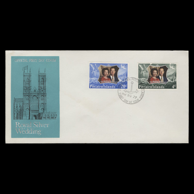 Pitcairn Islands 1972 Royal Silver Wedding first day cover