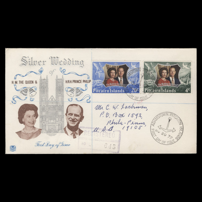 Pitcairn Islands 1972 Royal Silver Wedding first day cover