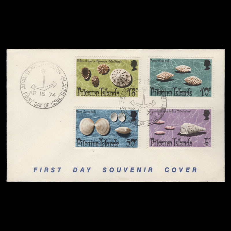 Pitcairn Islands 1974 Shells first day cover