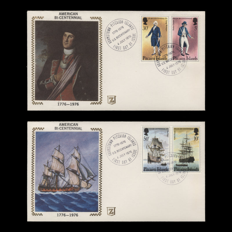 Pitcairn Islands 1976 American Revolution Bicentenary first day covers