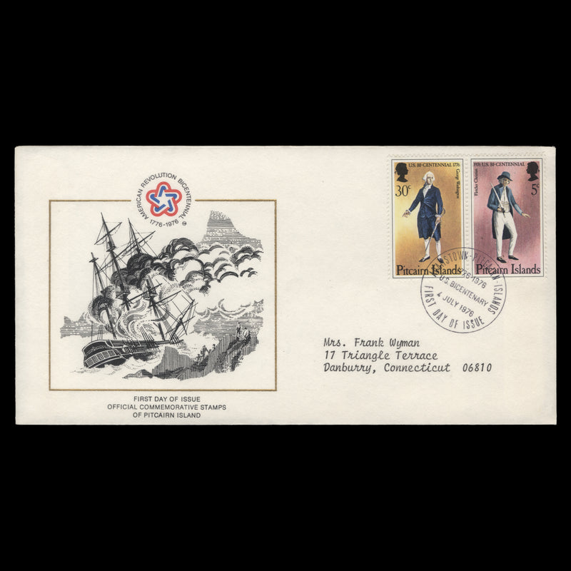 Pitcairn Islands 1976 American Revolution Bicentenary first day cover