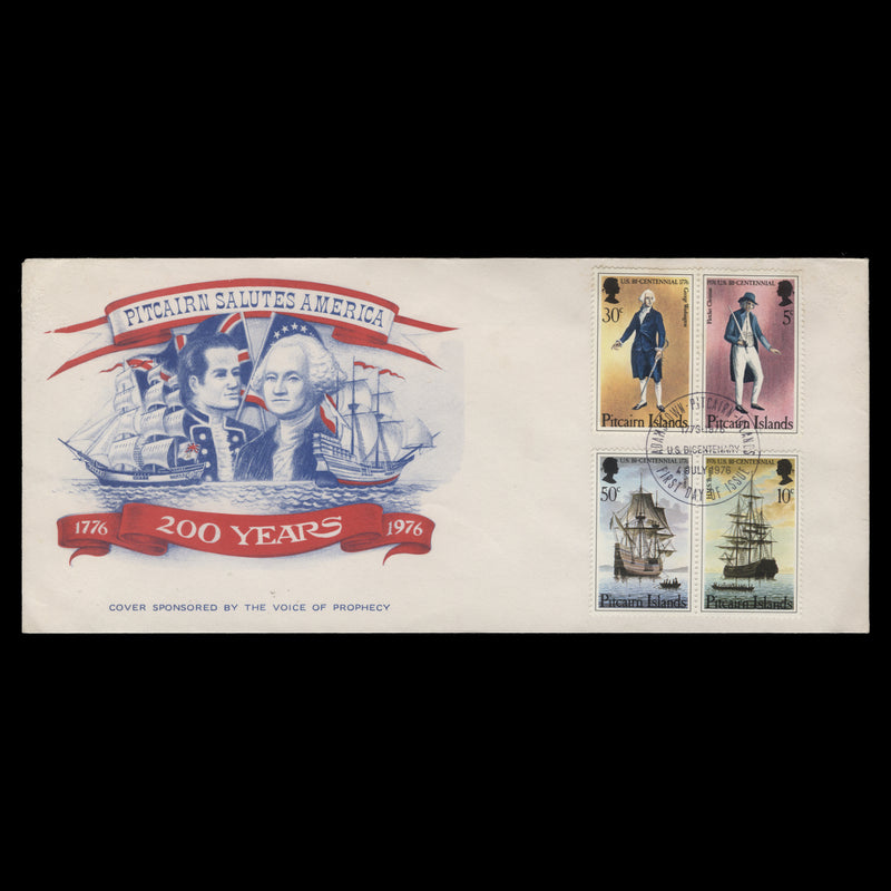 Pitcairn Islands 1976 American Revolution Bicentenary first day cover