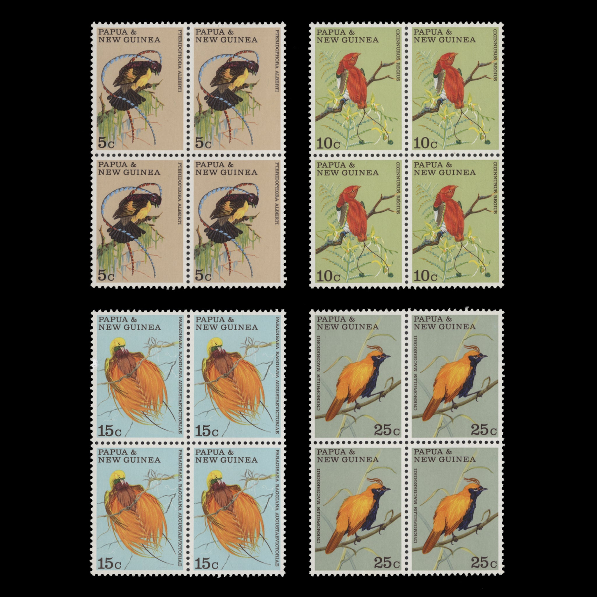 Papua New Guinea 1970 (MNH) Birds of Paradise blocks – ZEBOOSE.COM