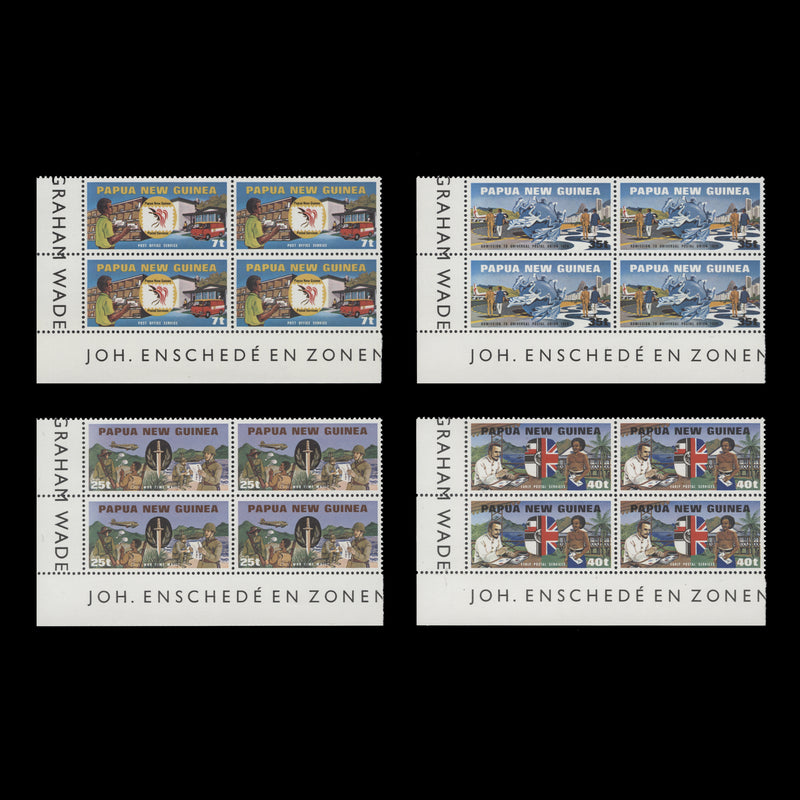 Papua New Guinea 1980 (MNH) Admission to UPU imprint blocks