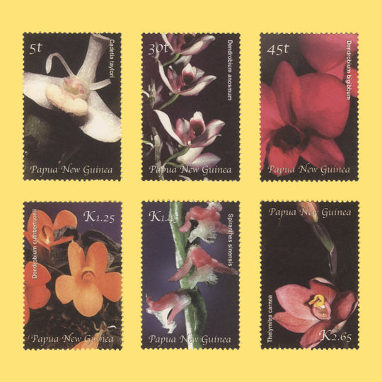 Papua New Guinea 2002 (MNH) Orchids set