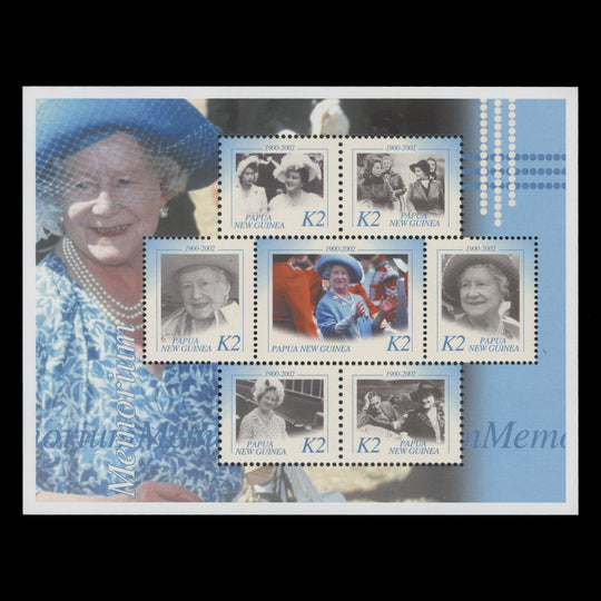 Papua New Guinea 2002 (MNH) Queen Mother Commemoration sheetlet
