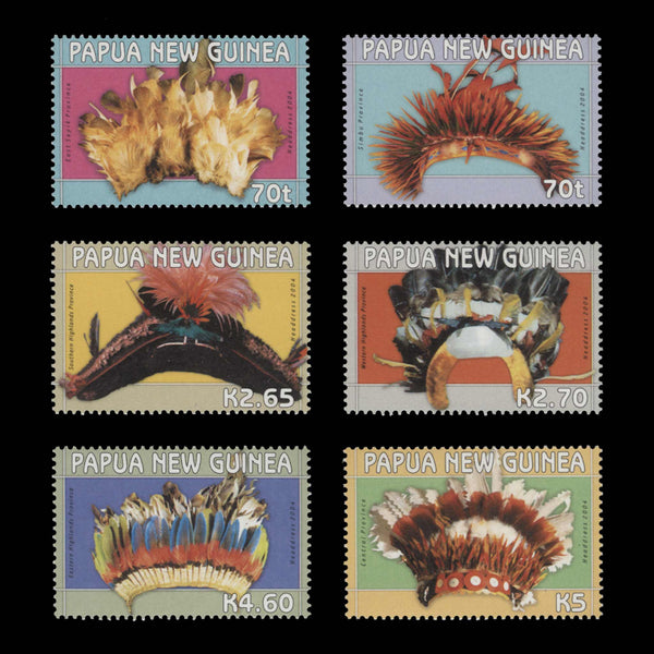 Papua New Guinea 2004 (MNH) Local Headdresses set