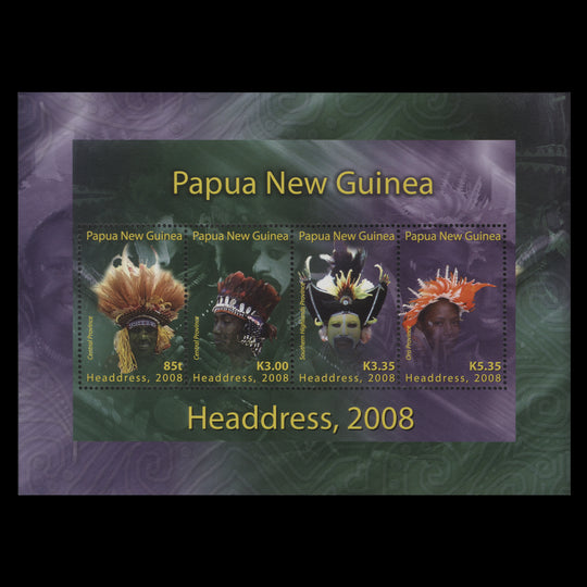 Papua New Guinea 2008 (MNH) Traditional Headdress miniature sheet