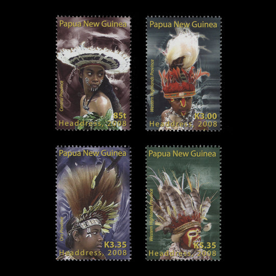Papua New Guinea 2008 (MNH) Traditional Headdress set