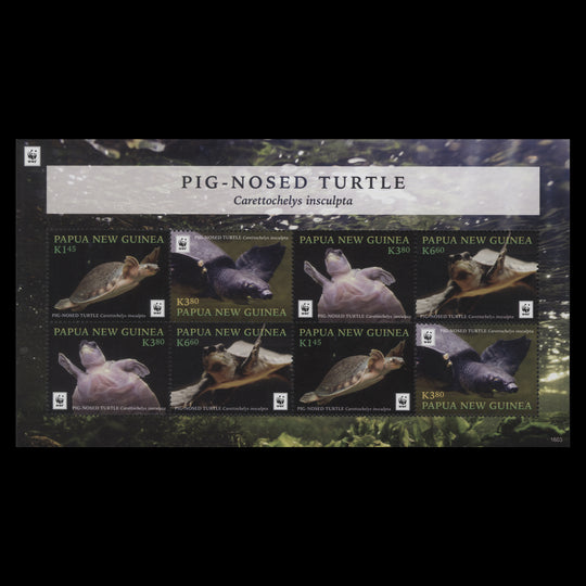 Papua New Guinea 2016 (MNH) Pig-Nosed Turtle miniature sheet