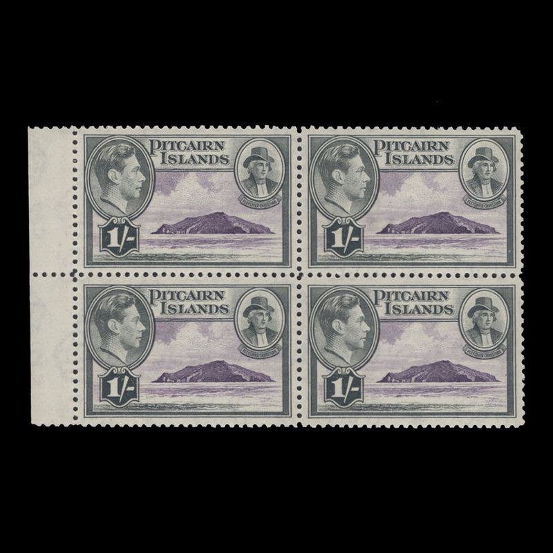Pitcairn Islands 1940 (MNH) 1s Christian and Pitcairn Island block