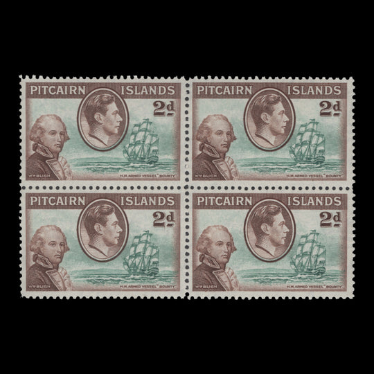 Pitcairn Islands 1940 (MNH) 2d Bligh and HMS Bounty block