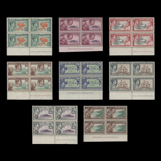 Pitcairn Islands 1940 (MNH) Definitives imprint blocks