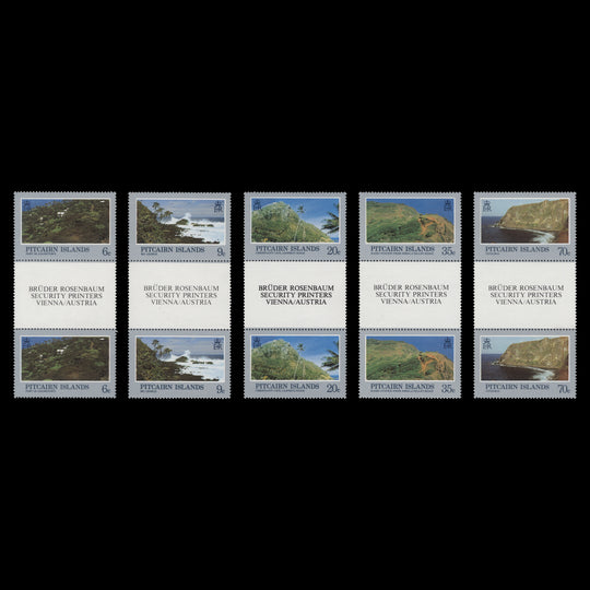 Pitcairn Islands 1981 (MNH) Landscapes gutter imprint pairs
