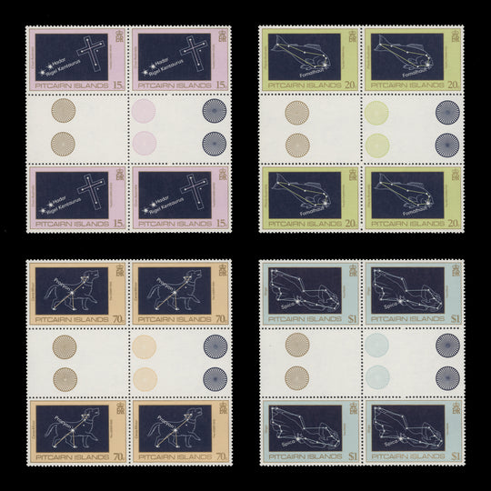 Pitcairn Islands 1984 (MNH) Night Sky gutter traffic light blocks