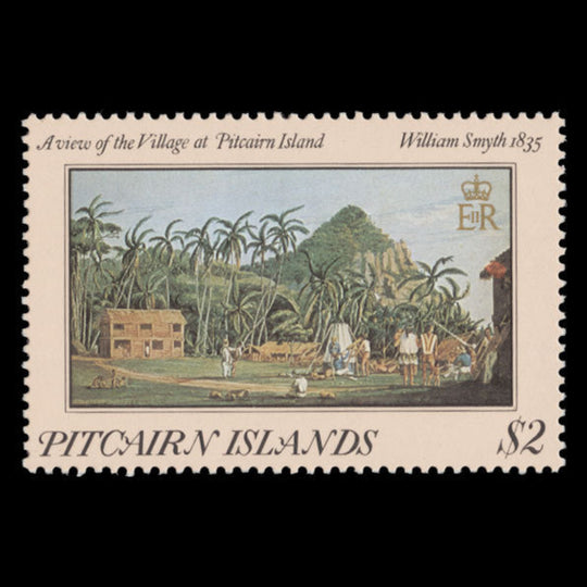 Pitcairn Islands 1985 (Variety) $2 A View of the Village with incorrect '1835' year