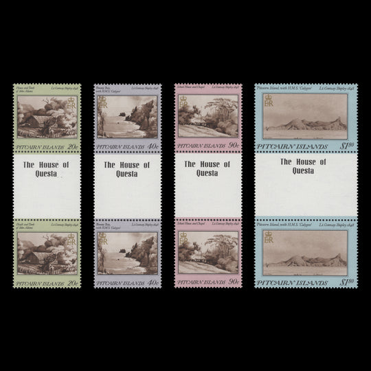 Pitcairn Islands 1987 (MNH) Nineteenth Century Paintings gutter imprint pairs