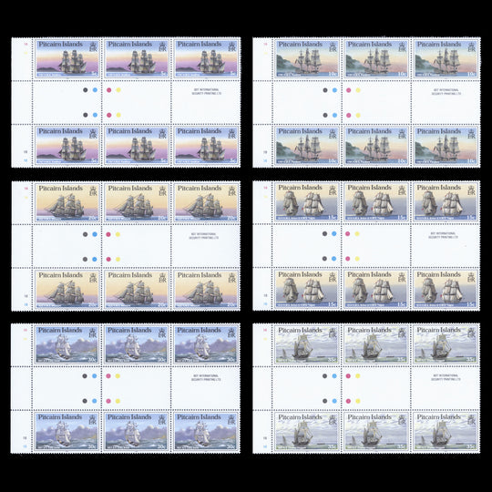 Pitcairn Islands 1988 (MNH) Ships Definitives gutter traffic light blocks