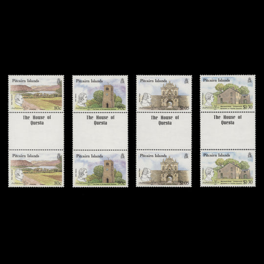 Pitcairn Islands 1990 (MNH) Stamp Exhibition, London gutter imprint pairs