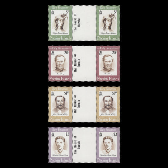 Pitcairn Islands 1994 (MNH) Early Pitcairners gutter imprint pairs