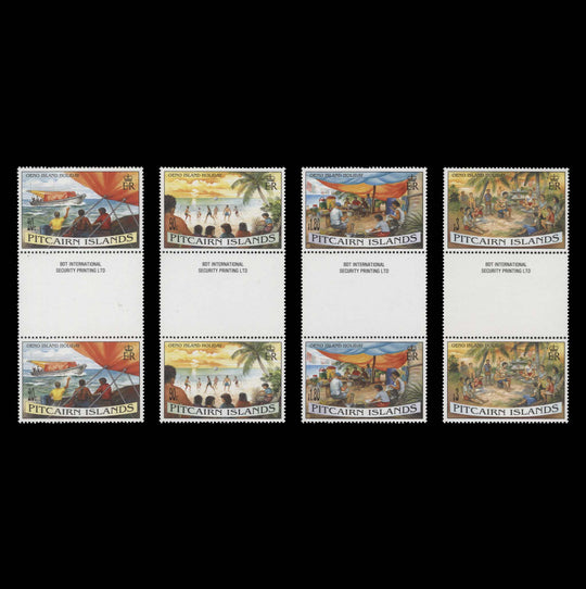 Pitcairn Islands 1995 (MNH) Oeno Island Holiday gutter imprint pairs