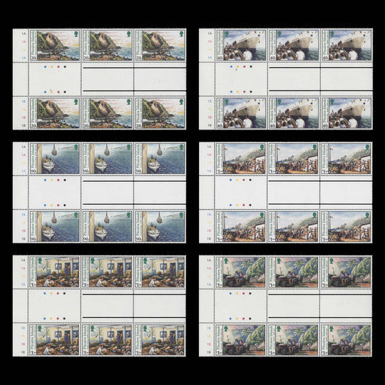 Pitcairn Islands 1996 (MNH) Supply Ship Day gutter traffic light blocks