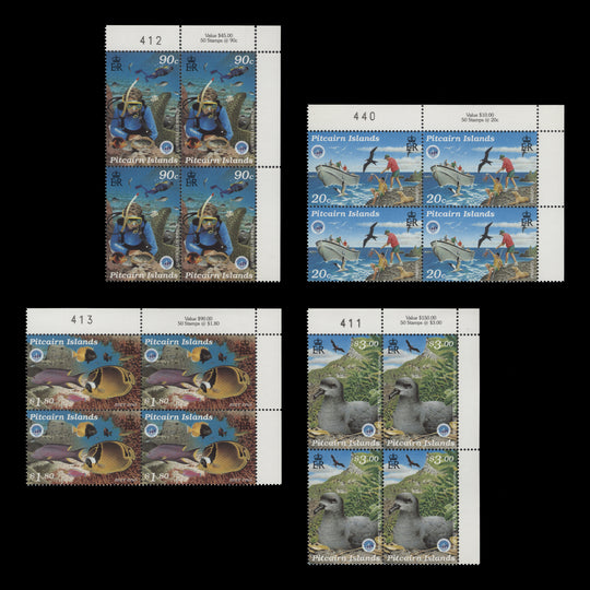 Pitcairn Islands 1998 (MNH) Year of the Ocean sheet number/value blocks