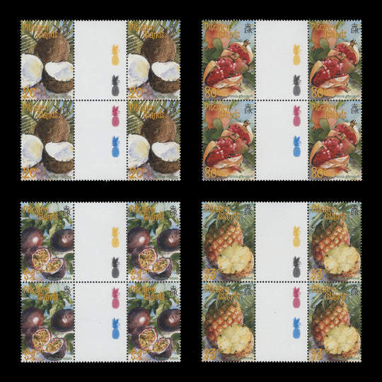 Pitcairn Islands 2001 (MNH) Tropical Fruits gutter traffic light blocks