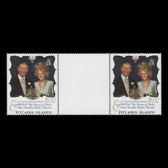 Pitcairn Islands 2005 (MNH) Royal Wedding gutter pair