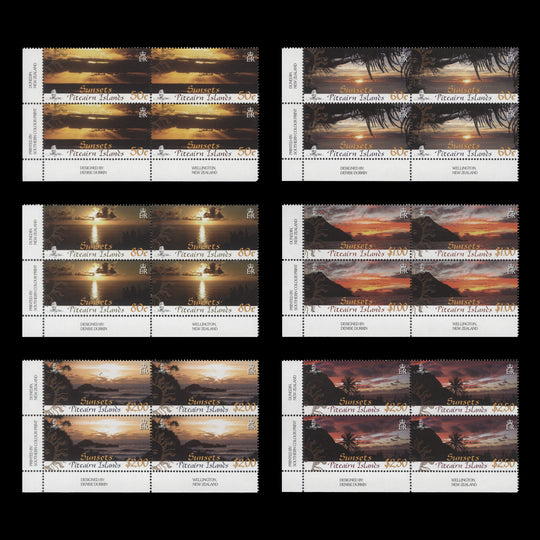 Pitcairn Islands 2008 (MNH) Sunsets imprint blocks
