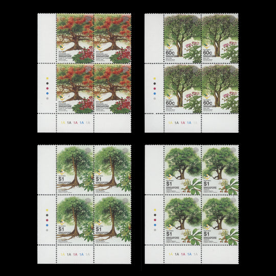 Singapore 2002 (MNH) Heritage Trees plate blocks