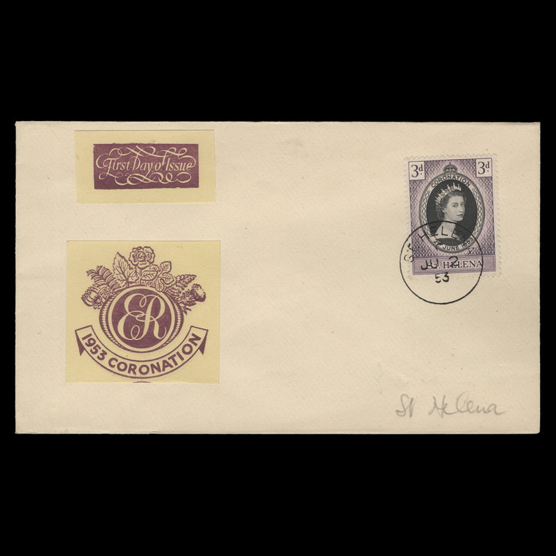 Saint Helena 1953 (FDC) 3d Coronation