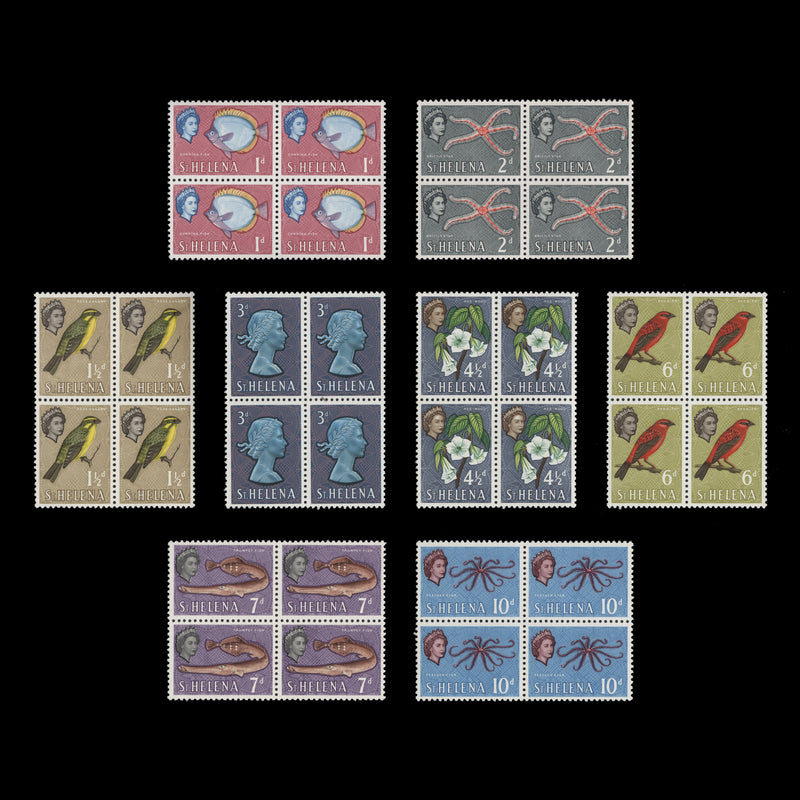 Saint Helena 1961 (MNH) Definitives blocks