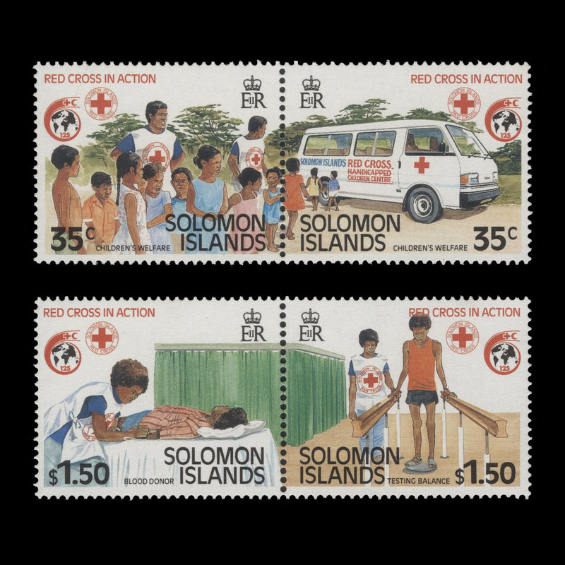 Solomon Islands 1989 (MNH) Red Cross Anniversary set