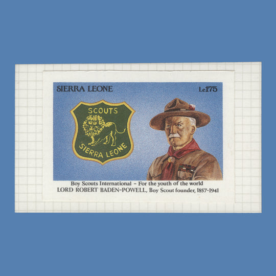 Sierra Leone 1991 Robert Baden-Powell imperforate proof with unadopted value
