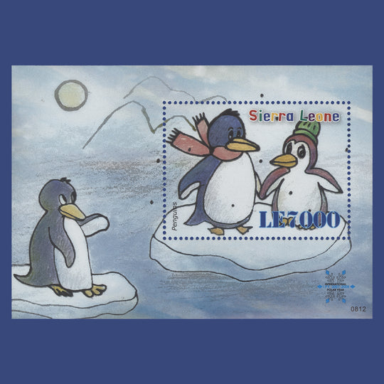 Sierra Leone 2008 (MNH) Le7000 Penguins miniature sheet