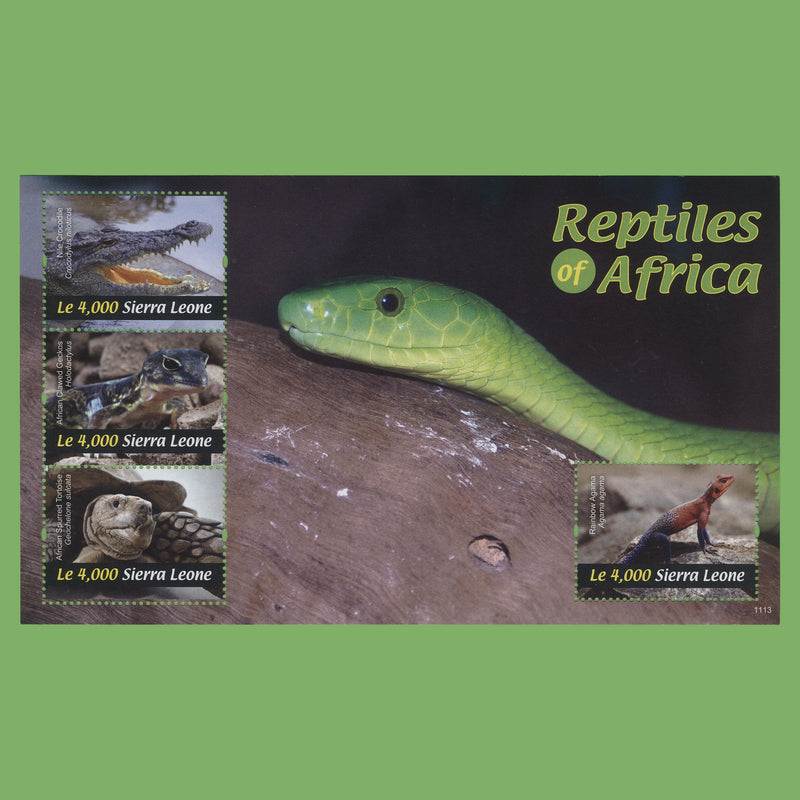 Sierra Leone 2011 (MNH) Reptiles miniature sheet