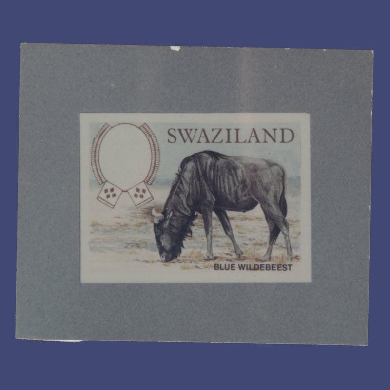 Swaziland 1969 Blue Wildebeest photographic proof