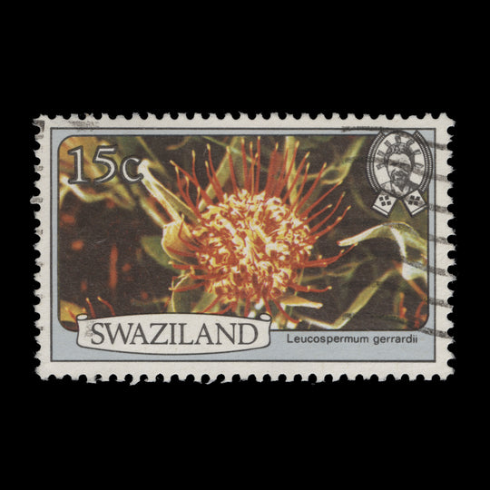 Swaziland 1980 (Used) 15c Leucospermum Gerrardii, perf 12 x 12