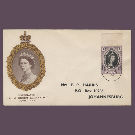 Saint Helena 1953 (FDC) 3d Coronation