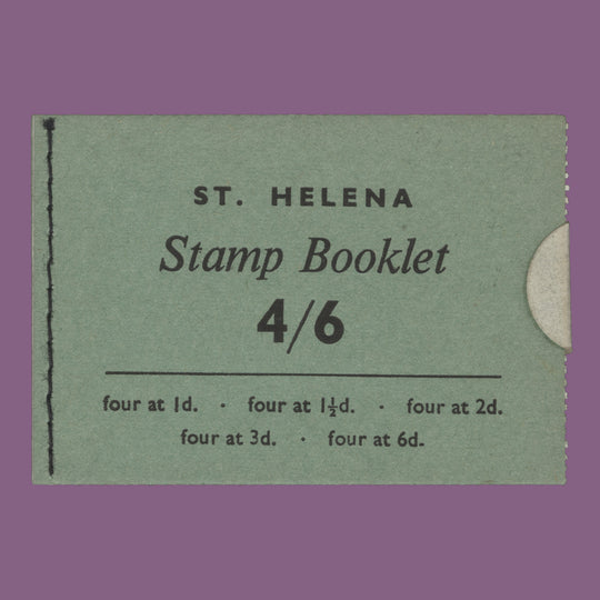 Saint Helena 1962 4s6d Green Booklet, stitched at left