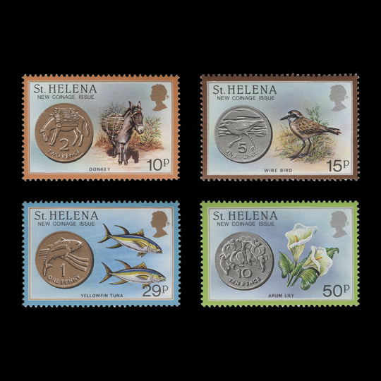 Saint Helena 1984 (MNH) New Coinage set