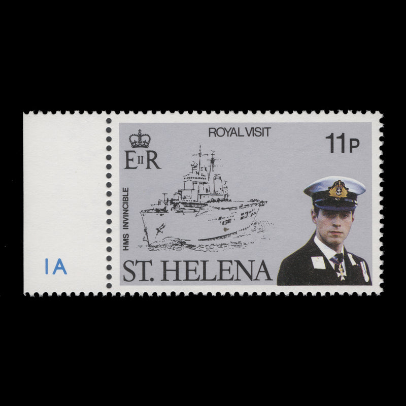 Saint Helena 1984 (Variety) 11p Royal Visit with watermark to right