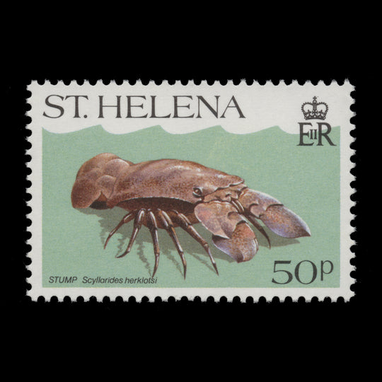 Saint Helena 1985 (Variety) 50p Stump with watermark to right