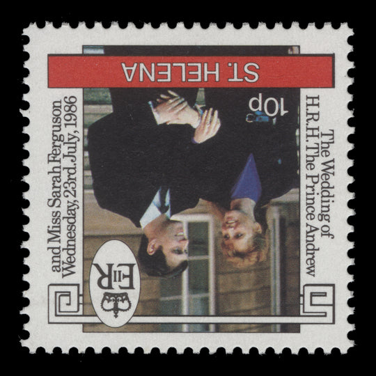 Saint Helena 1986 (Variety) 10p Royal Wedding with inverted watermark