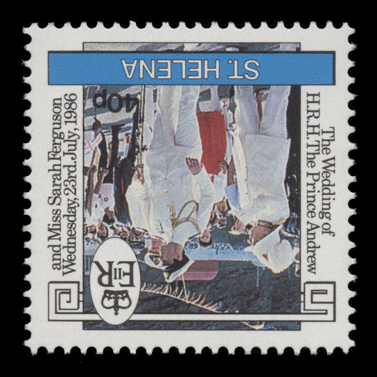 Saint Helena 1986 (Variety) 40p Royal Wedding with inverted watermark