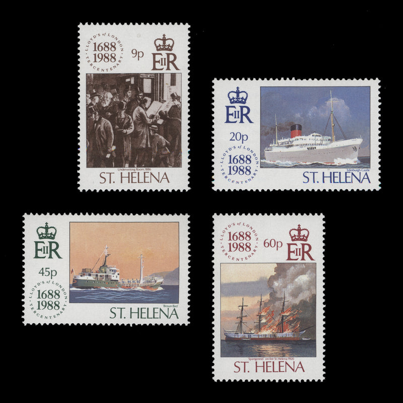 Saint Helena 1988 (MNH) Lloyd's of London Anniversary set